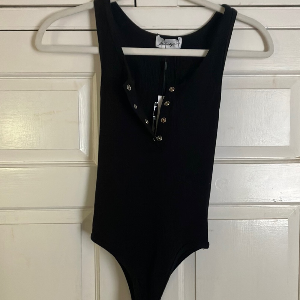 The Line by K Adrienne Bodysuit Black